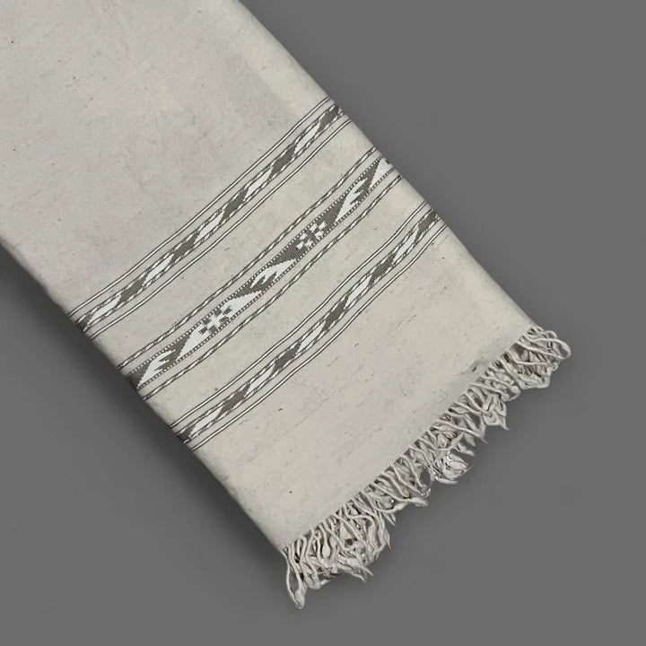 Lambs Woollen Shawl - Grey
