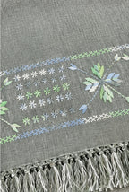 Salampur Pure Wool Shawl – Greenish Floral Embroidered
